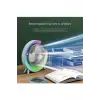Masaüstü Vantilatör Usb Şarjlı Rgb Led Işıklı 3 Kademeli 180° Ayarlanabilir Soğutucu Fan Pembe