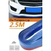 Mavi 2,5 Metre Araba Oto Ön Tampon Koruyucu Kauçuk Pratik Tampon Şerit Bant Döşeme Kiti