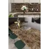 Mermer Desenli Masa Tezgah Mutfak Su Geçirmez Yapışkanlı Folyo Sticker Kahverengi 5x0,6m