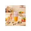 Mini Taşınabilir Mikser 350 Ml Smoothie Makinesi Meyve Sıkacağı Şarj Edilebilir Blender Pembe