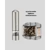 Modern Otomatik Baharat Öğütücü Seti – Pilli, Paslanmaz Çelik, LED Aydınlatmalı