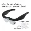 - Şarjlı gözlük Büyüteç  4 Farklı Lens -11537dc