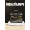 Nostaljik Radyo Bluetooth Bağlantılı Müzik Kutusu Ahşap