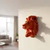 Özel Tasarım 3D Aslan Figürü Duvar Süsü Dekoratif Heykel 20x21 cm
