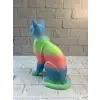 Pastel Rainbow Kedi Figürü Masa ve Raf Üstü Ev Dekorasyonu