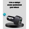 PD Destekli 38W Araç Şarj Başlığı Type-C + USB Çift Çıkış Hızlı Şarj
