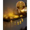 Pilli Altın Fenerli Ramazan Işıkları Dekoratif LED Zincir