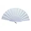 Plastik Düz Kumaş Yelpaze 12li Beyaz