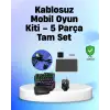 Profesyonel Mobil Oyuncular İçin RGB Klavyeli 5 Parça Oyun Kiti