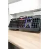 Q Klavye RGB Işıklı Klavye Ve Mouse Seti Kablolu Mouse Hediyeliş