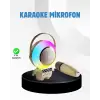 Renkli Işıklı Astronot Mini Bluetooth Speaker ve Karaoke Mikrofon