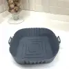 Renkli Isıya Dayanıklı Yıkanılabilir Silikon Fırın  Airfryer Kare Model Pişirme Matı 20 Cm