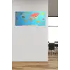 Renkli atlas Dünya haritası Manyetik Yapıştırıcı Gerektirmeyen Duvar Stickerı 118 Cm * 56 Cm