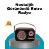 Retro Tarz Kablosuz Radyo – Bluetooth, USB ve TF Kart Girişli