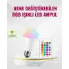 RGB Uzaktan Kumandalı LED Ampul 16 Renk Dekoratif Aydınlatma