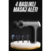 Şarjlı Masaj Tabancası 4 Başlıklı Mini Masaj Tabancası ve Masaj Aleti