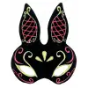 Siyah Kırmızı Gold Tavşan Maskesi