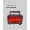 Solar Şarjlı Şömine Işıklı Bluetooth Hoparlör – Radyo, USB, TF Kart Destekli