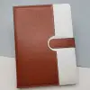 Tarihsiz Ajanda Defter Kahverengi Beyaz Renk