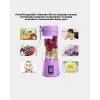 Taşınabilir USB Şarjlı Mini Smoothie Blender 380ml Çelik Bıçaklı Portatif