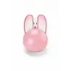 Tavşan Figürlü Kablosuz Mouse Pil Dahil Etiket Hediyeli Pembe