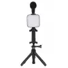 Telefon Tutucu Mini Mikrofonlu Tripod Vlog Çekim Video