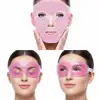 Terapi Jel Boncuklu Yüz ve Göz Maskesi Seti Pembe Sıcak ve Soğuk Kullanım