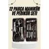 Tırnak Bakımı Tırnak Makası Profesyonel 12 Parça El Ayak Manikür Pedikür Seti
