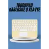 Touchpad Tüm Cihazlara Uyumlu Bluetooth Klavye Touchpad Slim Kablosuz Wifi Q Klavye