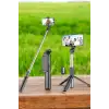 Tripod Kablosuz Bluetooth Bağlantılı Selfie Çubuğu 360 Derece Dönebilen