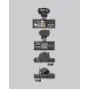 Üç Kameralı Araç DVR Full HD Gece Görüşlü ve 2 inç IPS Ekranlı