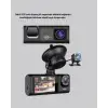 Üç Kameralı Araç İçi Kayıt Sistemi Full HD Gece Görüşlü ve G-Sensör Destekli