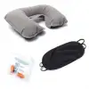 Üçlü Seyahat Seti Şişme Yastık Göz Bandı Kulak Tıkacı