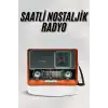 Vintage Nostaljik Radyo AUX USB SD Kart Girişli Şarjlı Bluetooth Bağlantılı