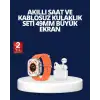 Watch 9 Max Akıllı Saat ve Kablosuz Kulaklık Seti 2 Kordonlu Sesli Görüşme Özellikli