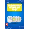 Yapışkanlı 3lü Spot Led Işık Lamba Montajsız Pilli Uzaktan Kumandalı