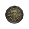 Yuvarlak Spintime Yeşiloksit Çarklı Metal Duvar Saati