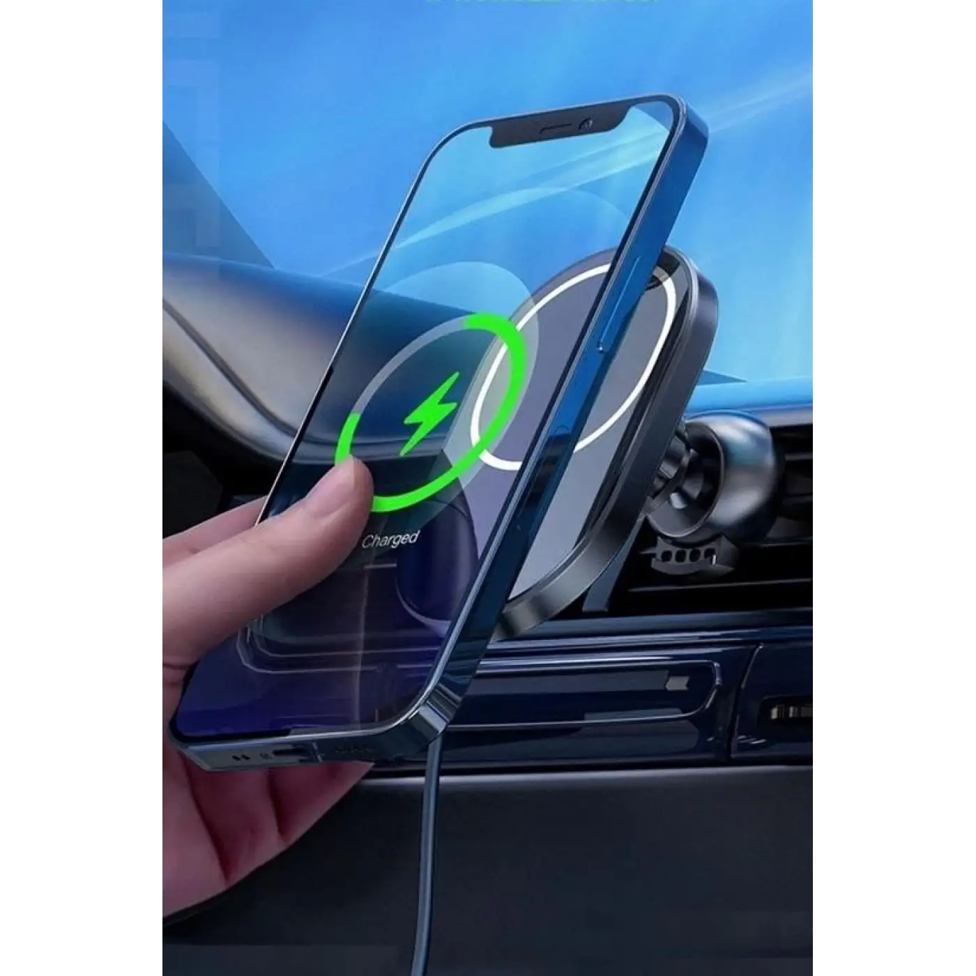 ® 15w Mıknatıslı Takılabilen Hızlı Şarj Tüm Cihaz Ve Araçlara Uyumlu Araç İçi Şarj Cihazı