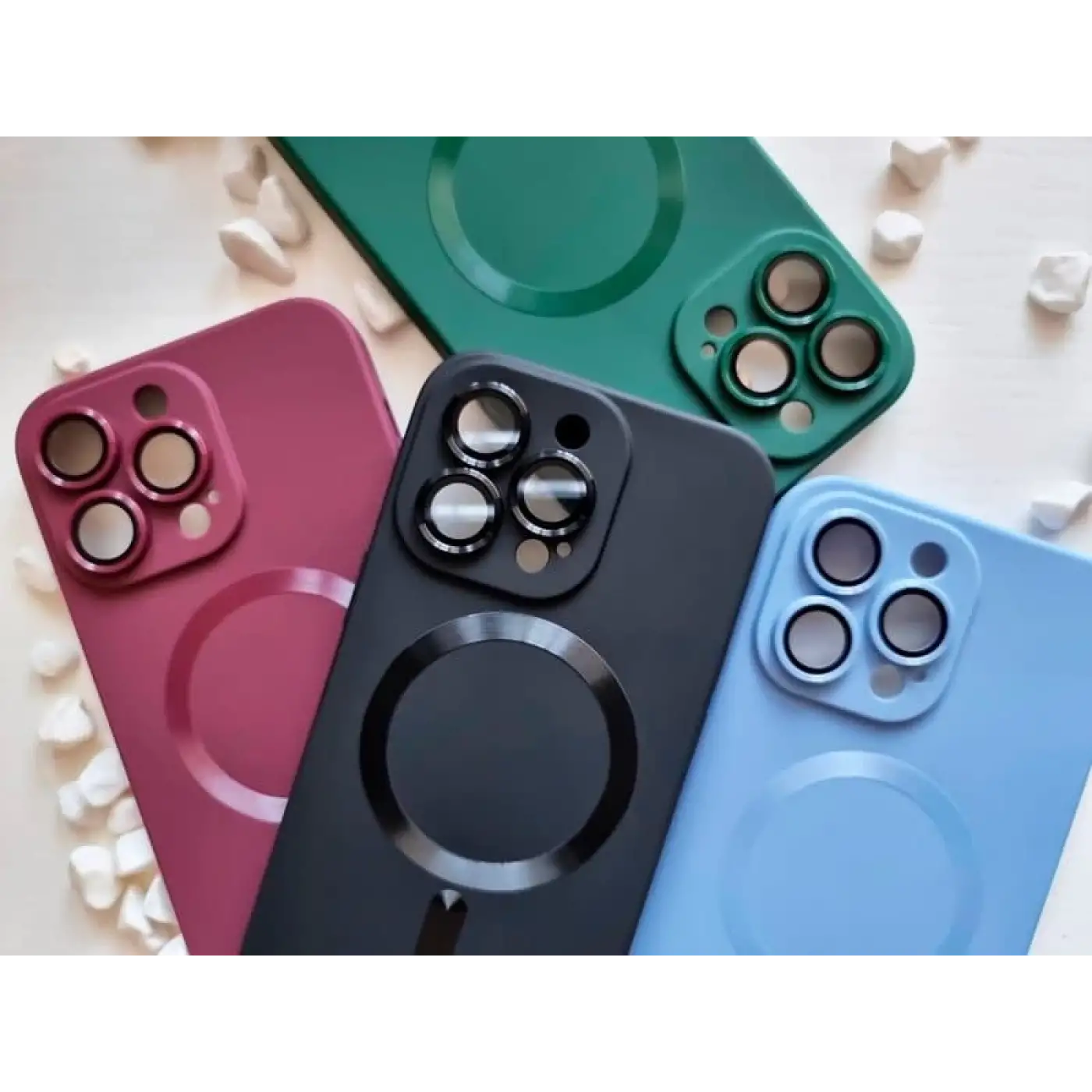 (Siyah) iPhone 13 Pro Max - Kılıf Kamera Korumalı Magsafe Wireless Şarj Özellikli