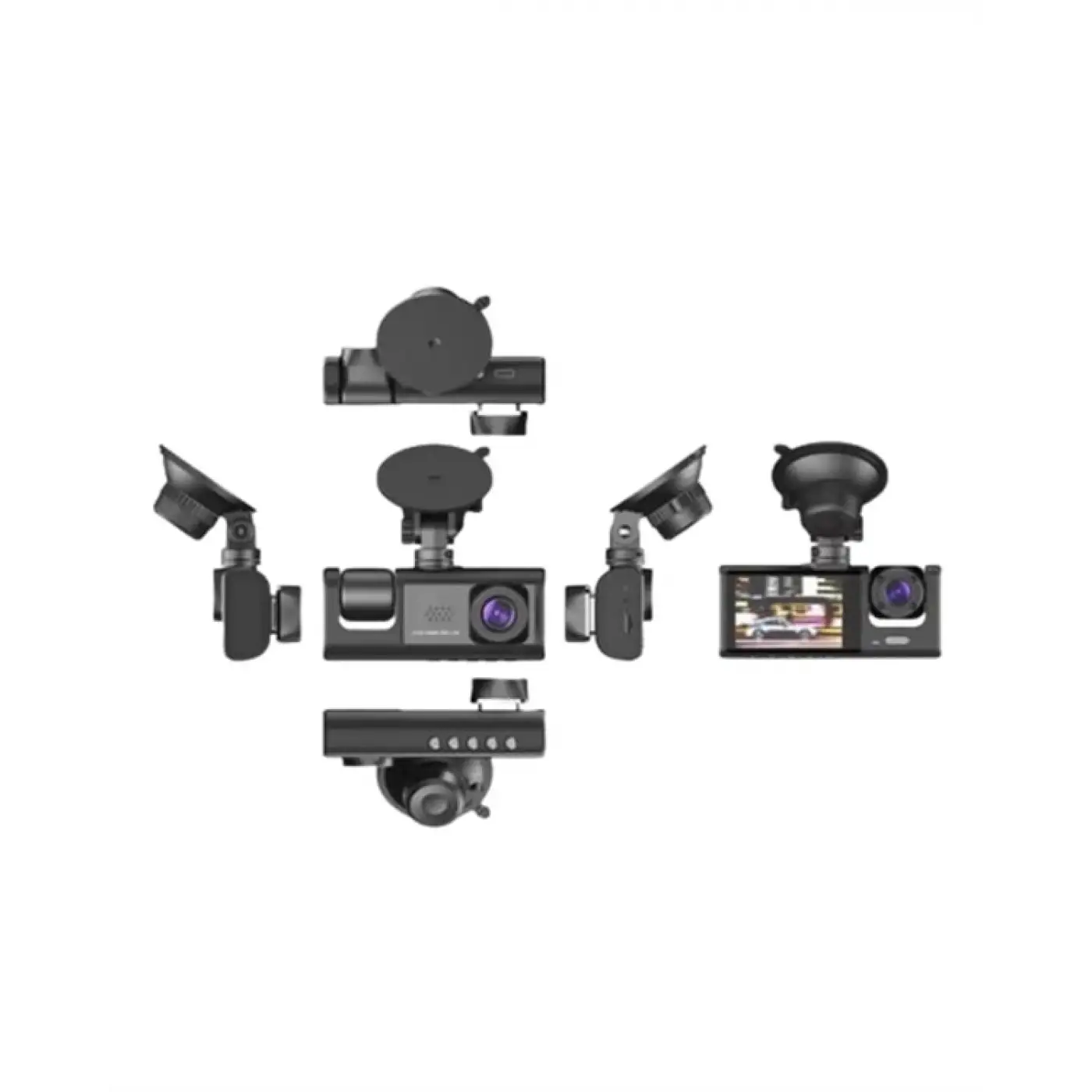 1. 3 Kameralı Full HD Araç Kamerası – Ön, İç ve Arka Görüş ile %100 Kapsama