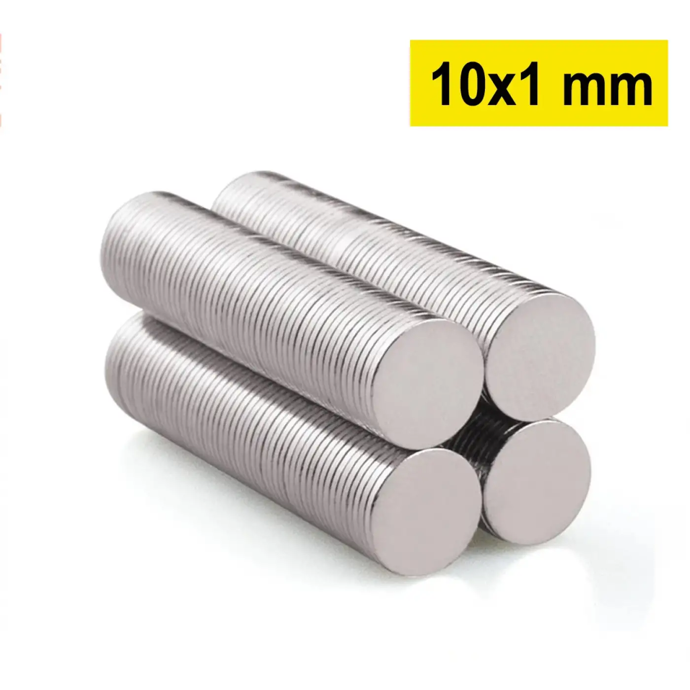 1 Adet 10x1mm Yuvarlak Neodyum Mıknatıs Güçlü Dayanıklı Magnet Nikel Kaplama
