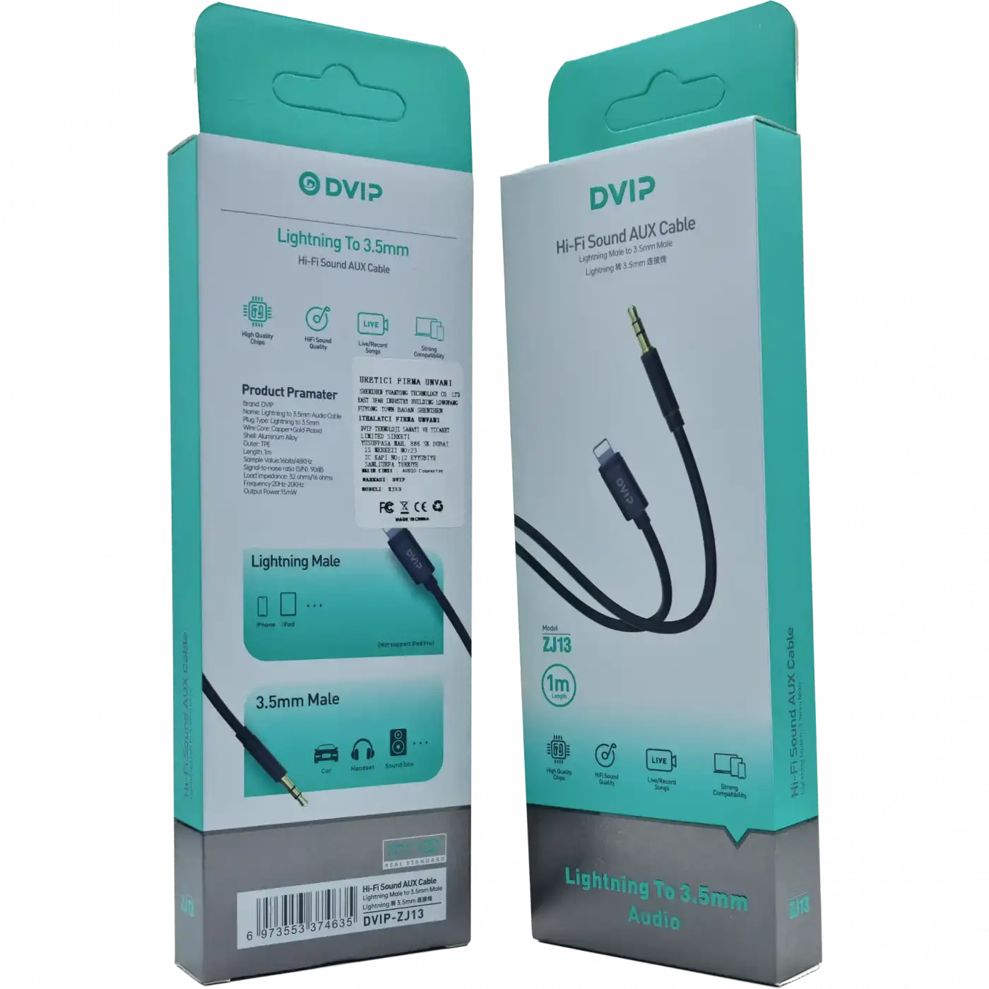 1 Metre Aux Çevirici Apple iPhone Lightning Dönüştürücü Dvip ZJ13