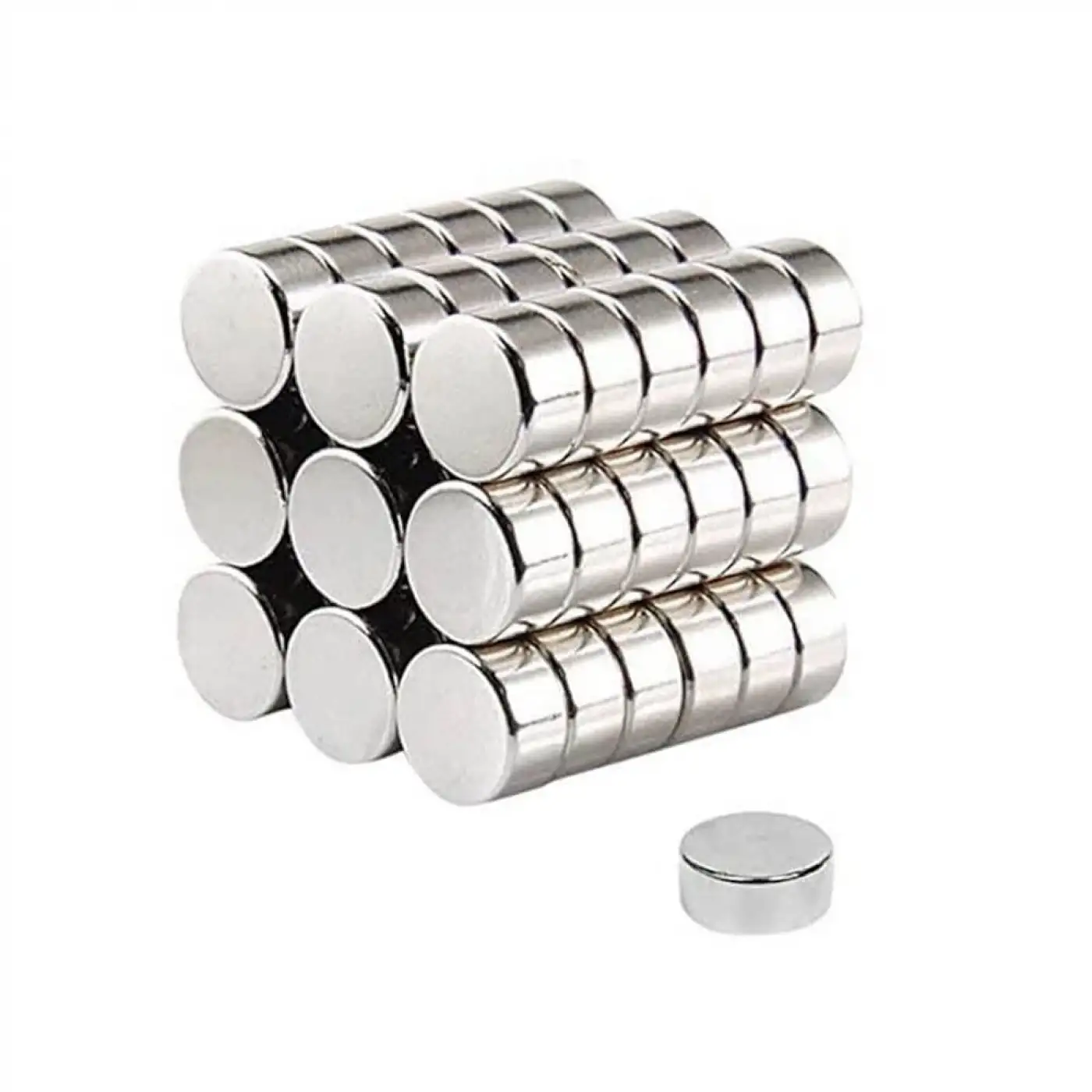 100 Adet 8x3mm Yuvarlak Neodyum Mıknatıs Güçlü Nikel Kaplamalı Kaliteli Dayanıklı Magnet