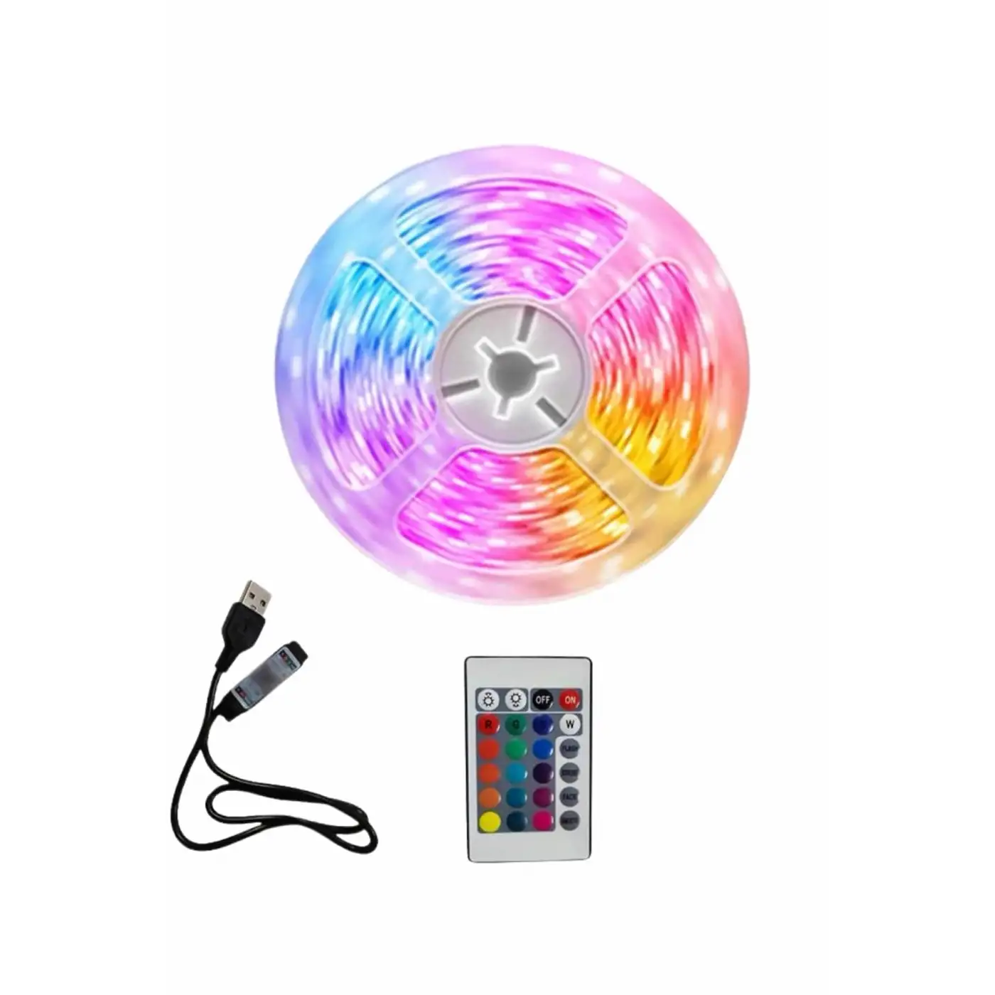 10M Şerit Led İç Mekan Renkli Rgb Şerit Led Kumandalı