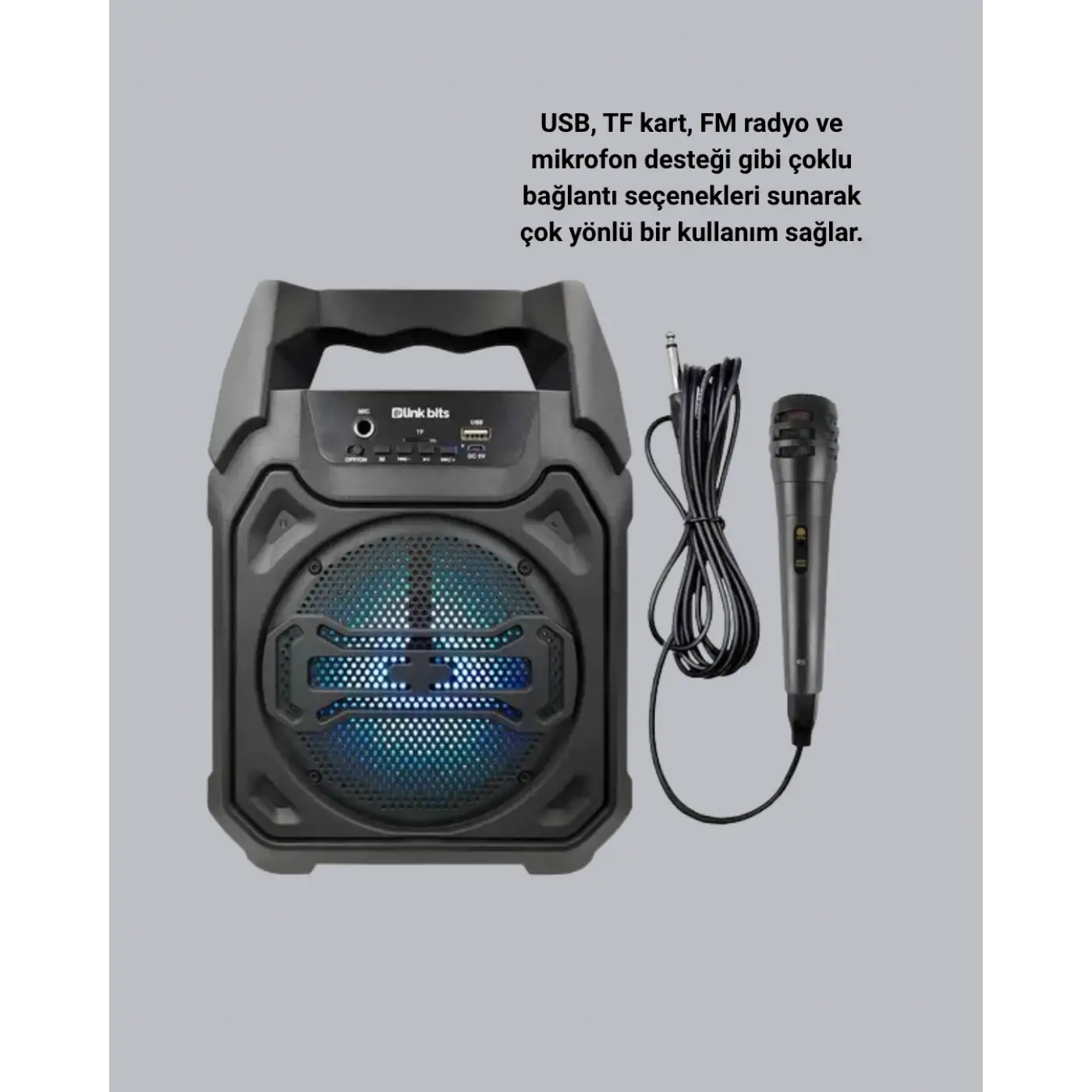 10W Gücünde Kablosuz Hoparlör – Şarjlı, FM Radyolu ve Taşınabilir