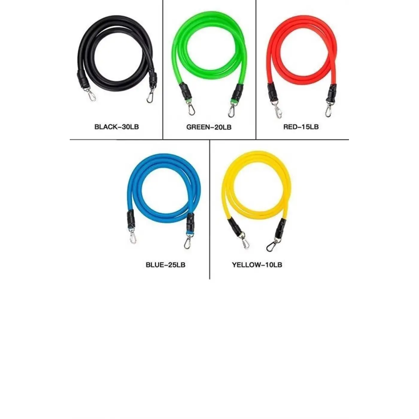 10 Parça Lateks Egzersiz Bandı Çekme Halatı Egzersiz Seti