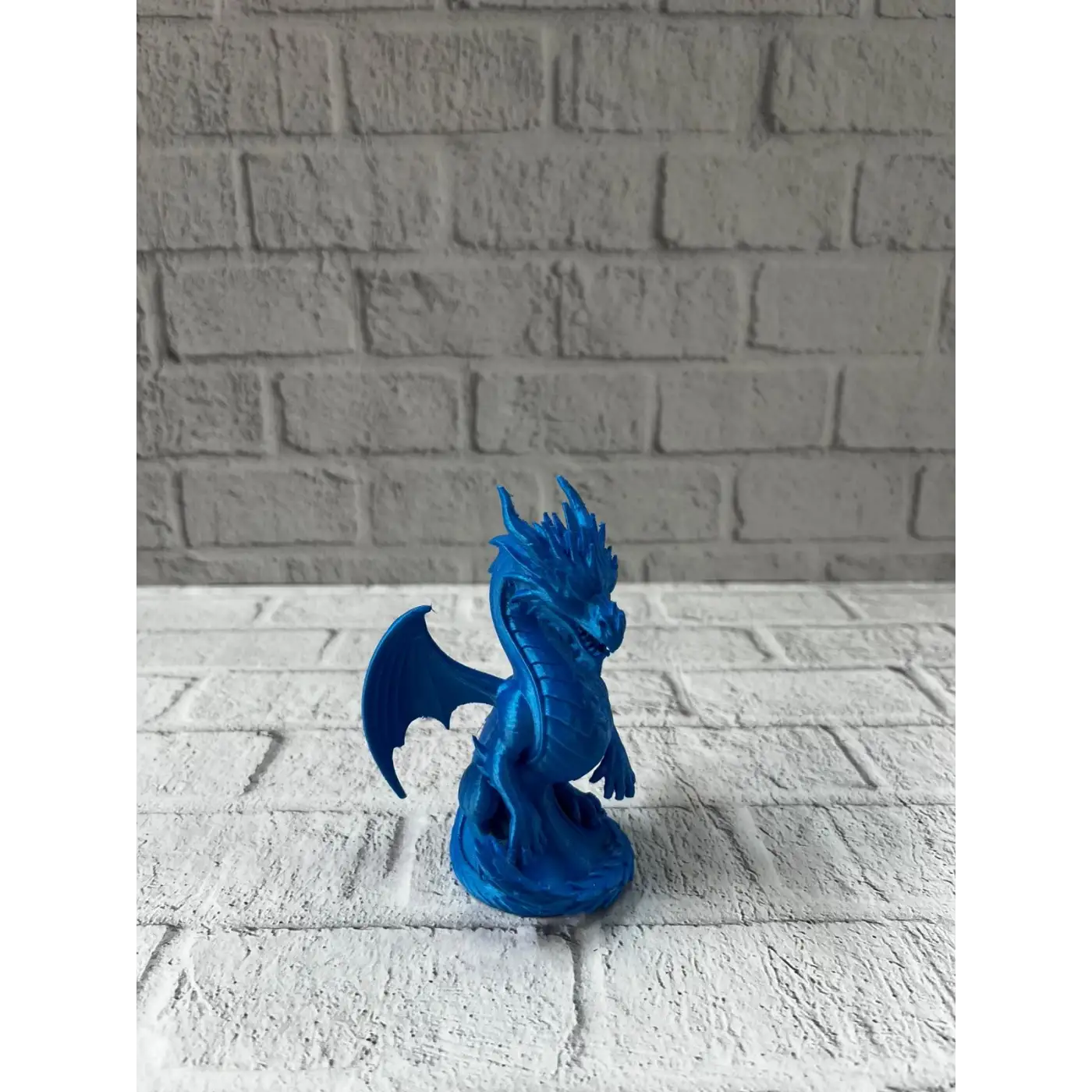 12 cm Mavi Ejderha Figürü Koleksiyonluk Dekoratif Biblo