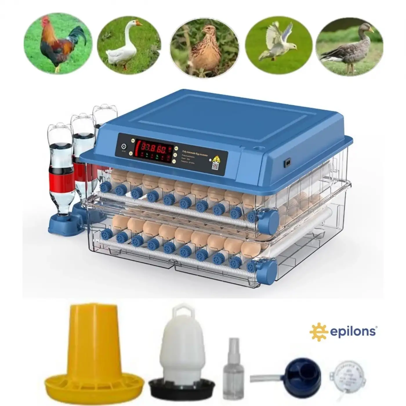 120 Yumurta Kapasiteli Tam Otomatik Kuluçka Makinesi - Civciv, Kaz, Hindi ve Ördek Yetiştiriciliği Epo-W120 Yedek Motorlu