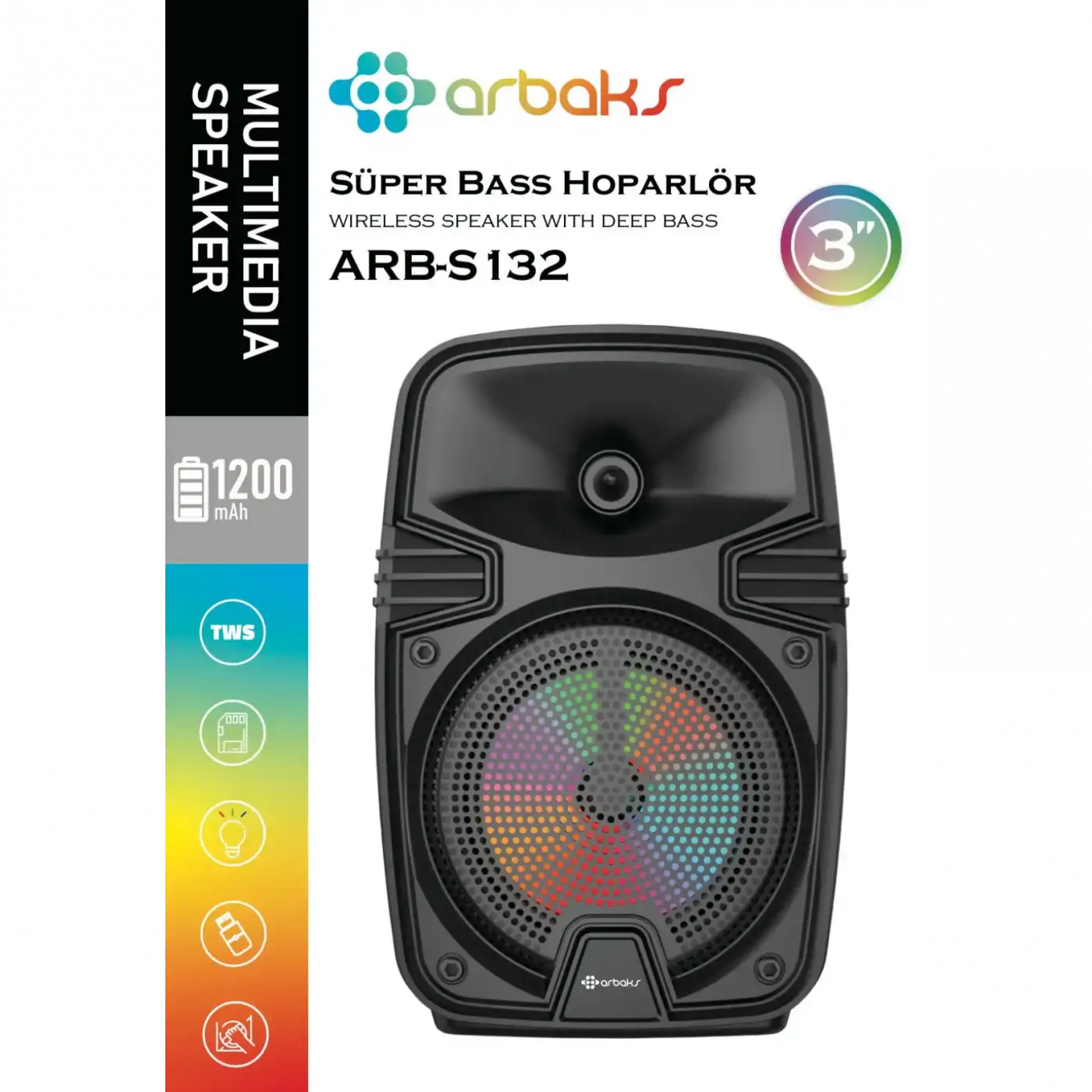 17 CM Bluetooth Super Bass Höparlör Arbaks ARBS132