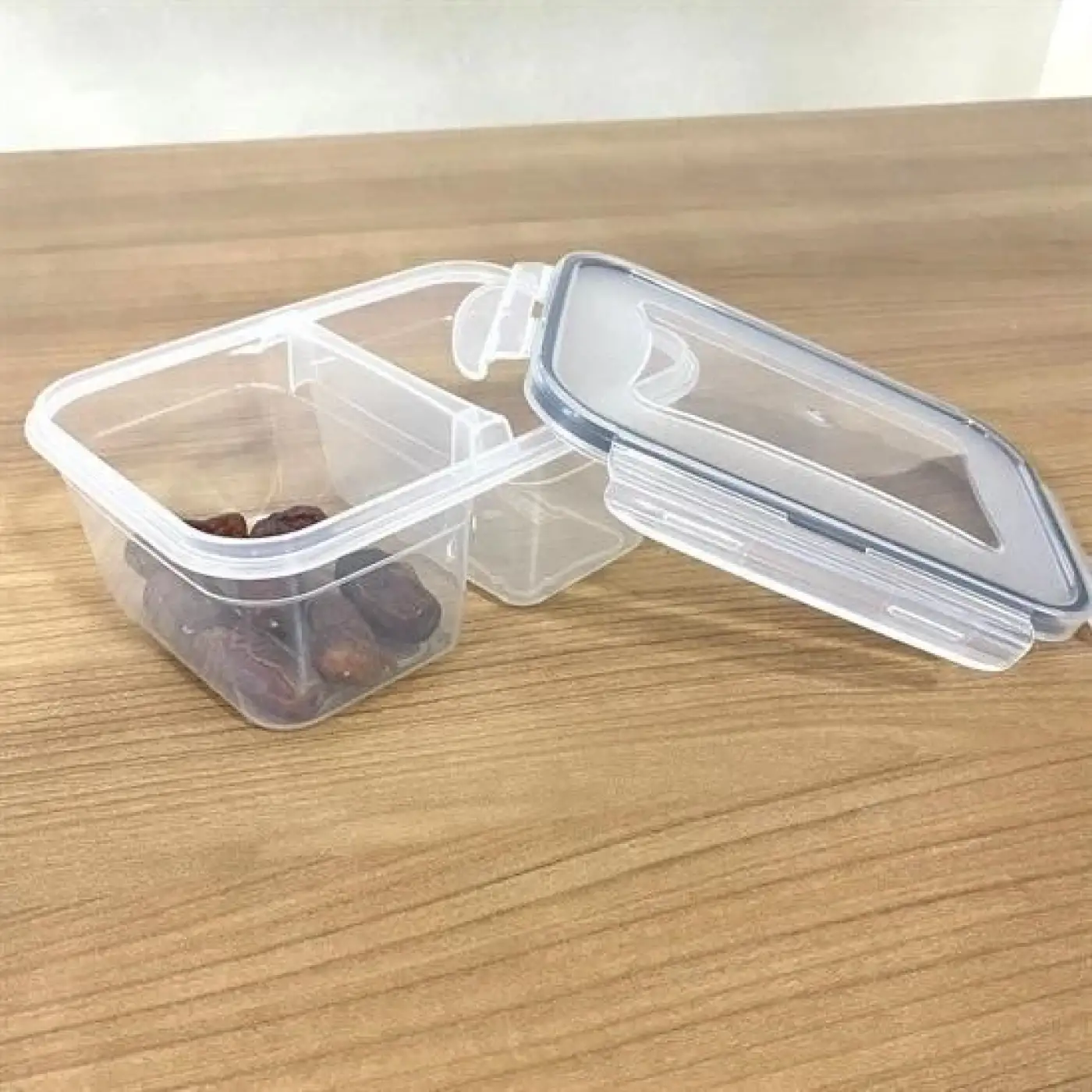 2 Bölmeli 0,45+0,45 Litre Kilitli Kapaklı Erzak Saklama Kabı Lc-524